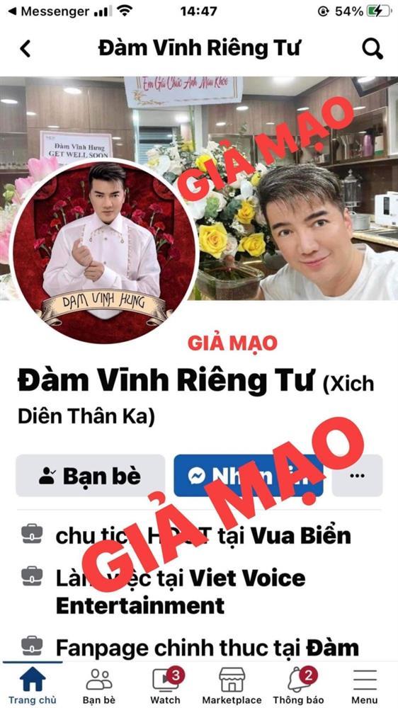 Đàm Vĩnh Hưng và Bằng Kiều bị giả mạo tài khoản cá nhân